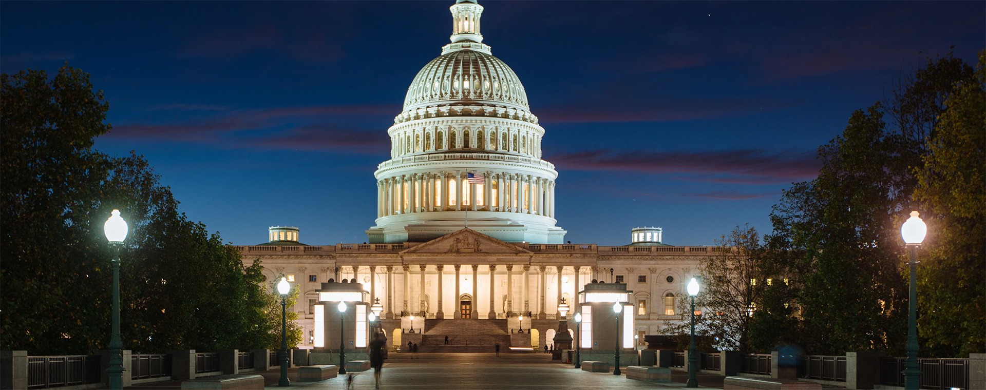 United States Capitol building at night