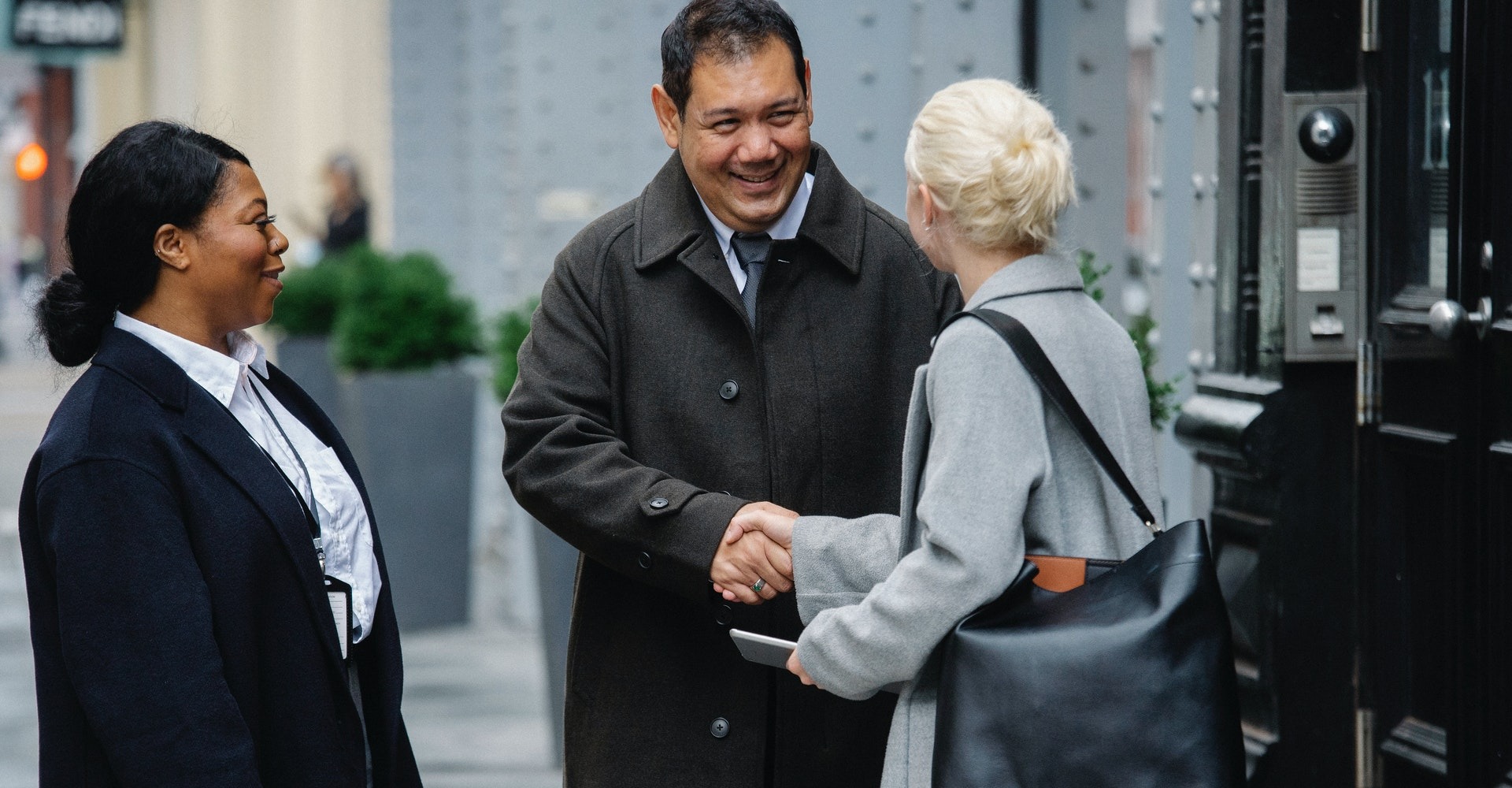 Business people shaking hands