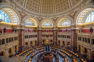 Inside the Library of Congress in Washington DC