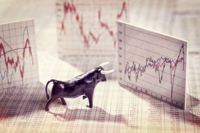 Figure of a Bull with price tables and charts