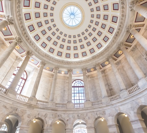 U.S. Senate Russell Office Building Rotunda in Washington DC