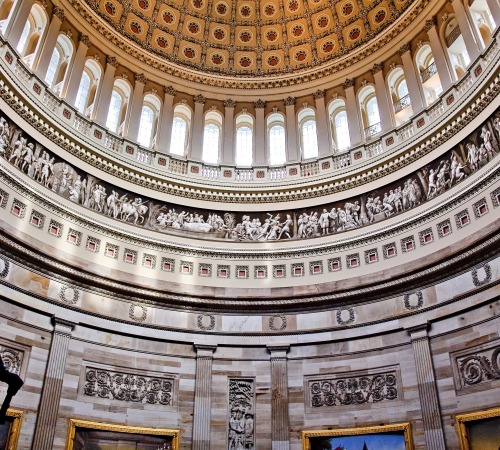 US Capitol Dome Rotunda Statues DC